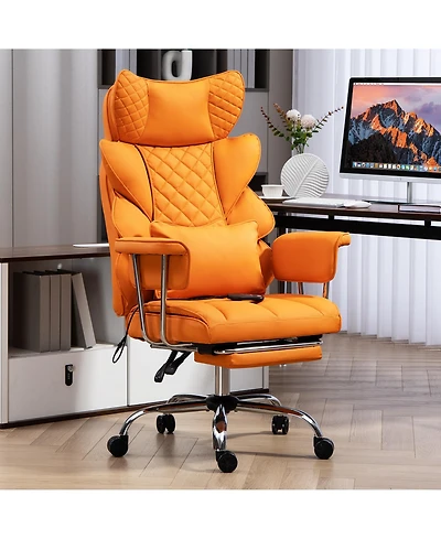 Dyhome 8-Point Massage Gaming Chair, Ergonomic Office Chair, 500lbs Weight Capacity, Adjustable Backrest 90-135 Adjustable Armrests, Suitable for Kids