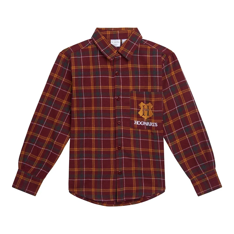 Harry Potter Toddler Boys Flannel Button Down Dress Shirt