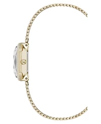 Anne Klein Women's Quartz Estate Octagonal Black and Gold-Tone Stainless Steel Mesh Bracelet Watch, 24mm