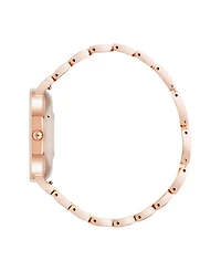 Anne Klein Women's Connect It Prism Smartwatch with Rose Gold-Tone Metal Alloy and Pink Silicone Band, 30mm