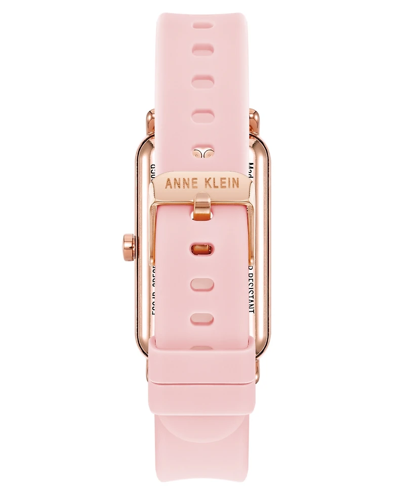 Anne Klein Women's Connect It Illume Smartwatch with Pink Leather and Pink Silicone Band, 37mm