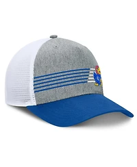 Fanatics Men's Heather Gray/Royal Kansas Jayhawks Profile Trucker Adjustable Hat