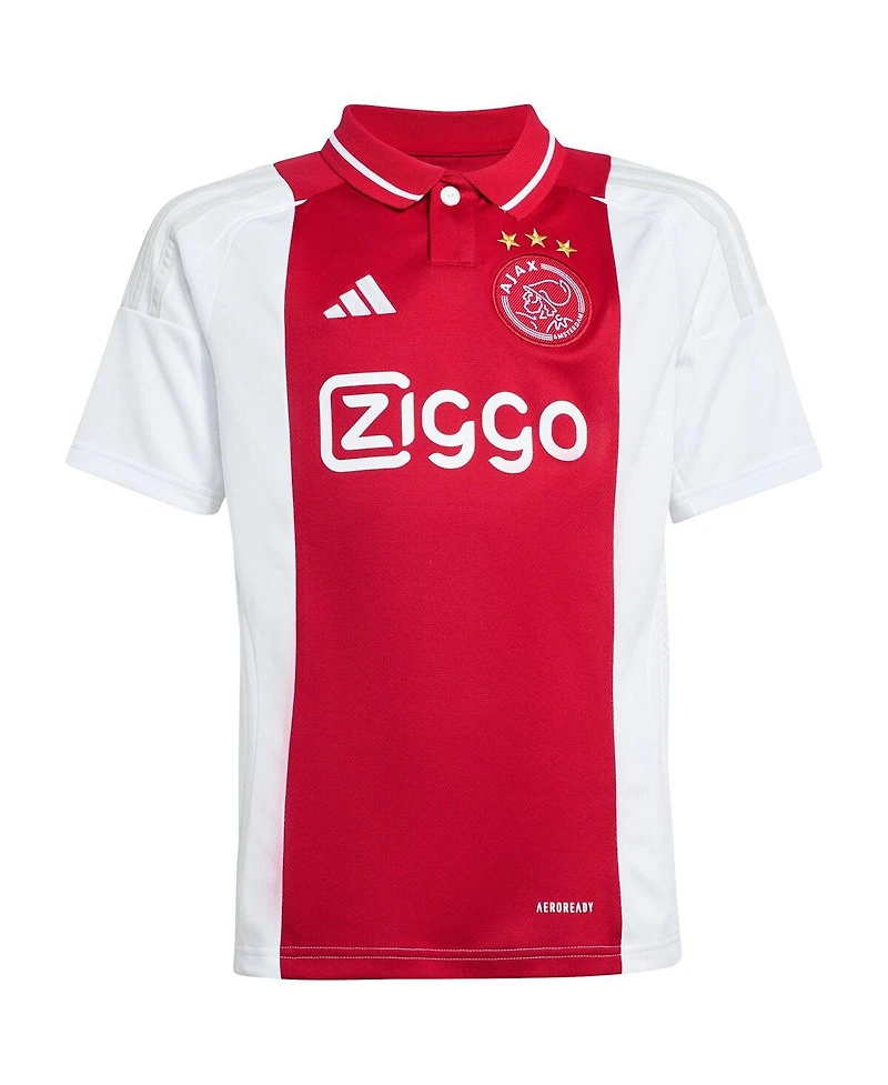 Adidas Big Boys and Girls White Ajax 2024/25 Home Replica Jersey