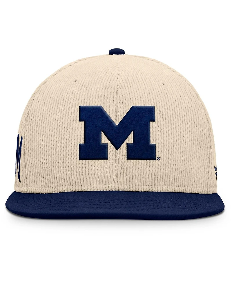 Fanatics Men's Tan Michigan Wolverines Catcher Snapback Hat