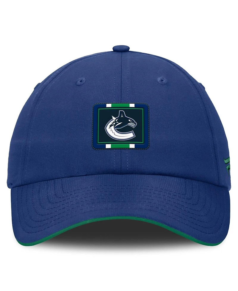 Fanatics Men's Blue/Green Vancouver Canucks Authentic Pro Ripstop Adjustable Hat