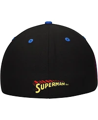Lids Men's Black Superman Comic Undervisor Fitted Hat