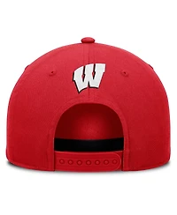 Fanatics Men's Red Wisconsin Badgers Foul Ball Rope Adjustable Hat