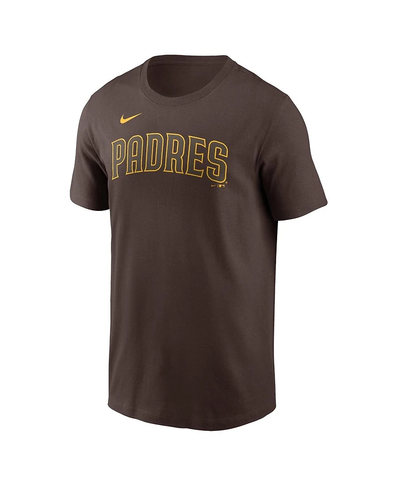 Nike Men's Jackson Merrill Brown San Diego Padres Fuse Name Number T-Shirt