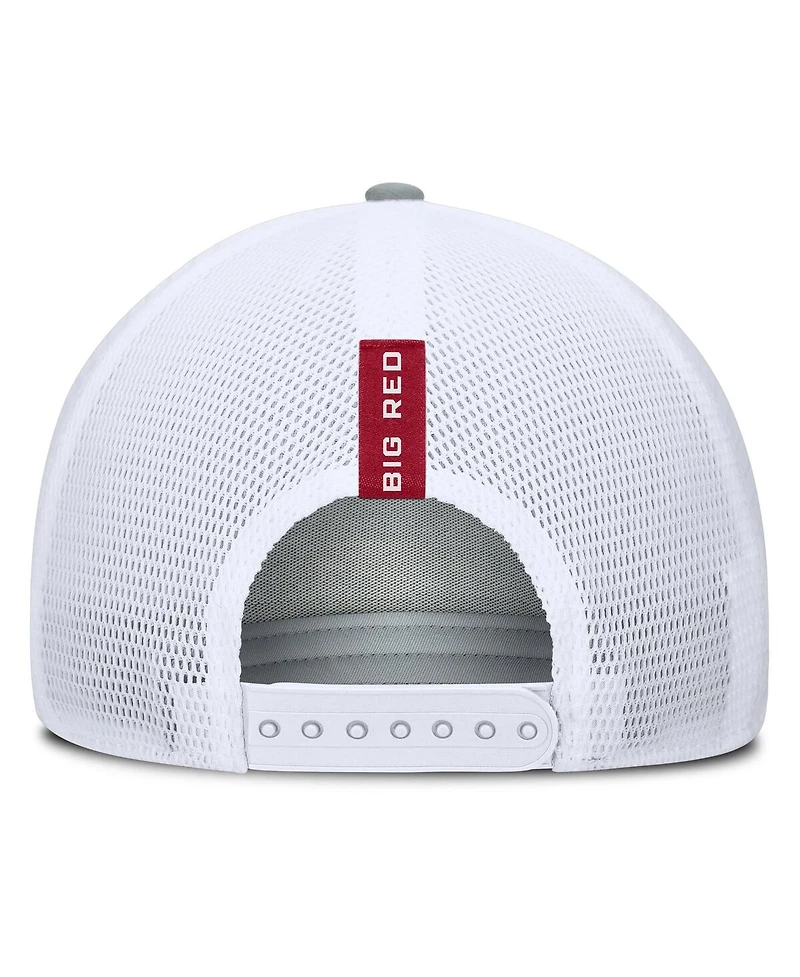 Fanatics Men's Heather Gray/Cardinal Arkansas Razorbacks Profile Trucker Adjustable Hat