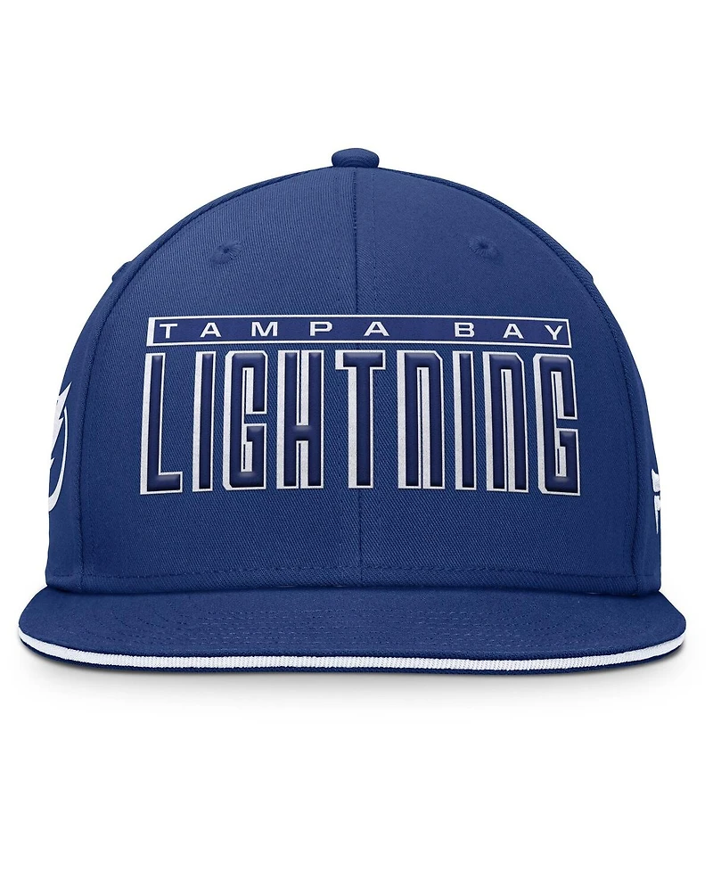 Fanatics Men's Blue Tampa Bay Lightning Fundamental Gino Stack Snapback Hat