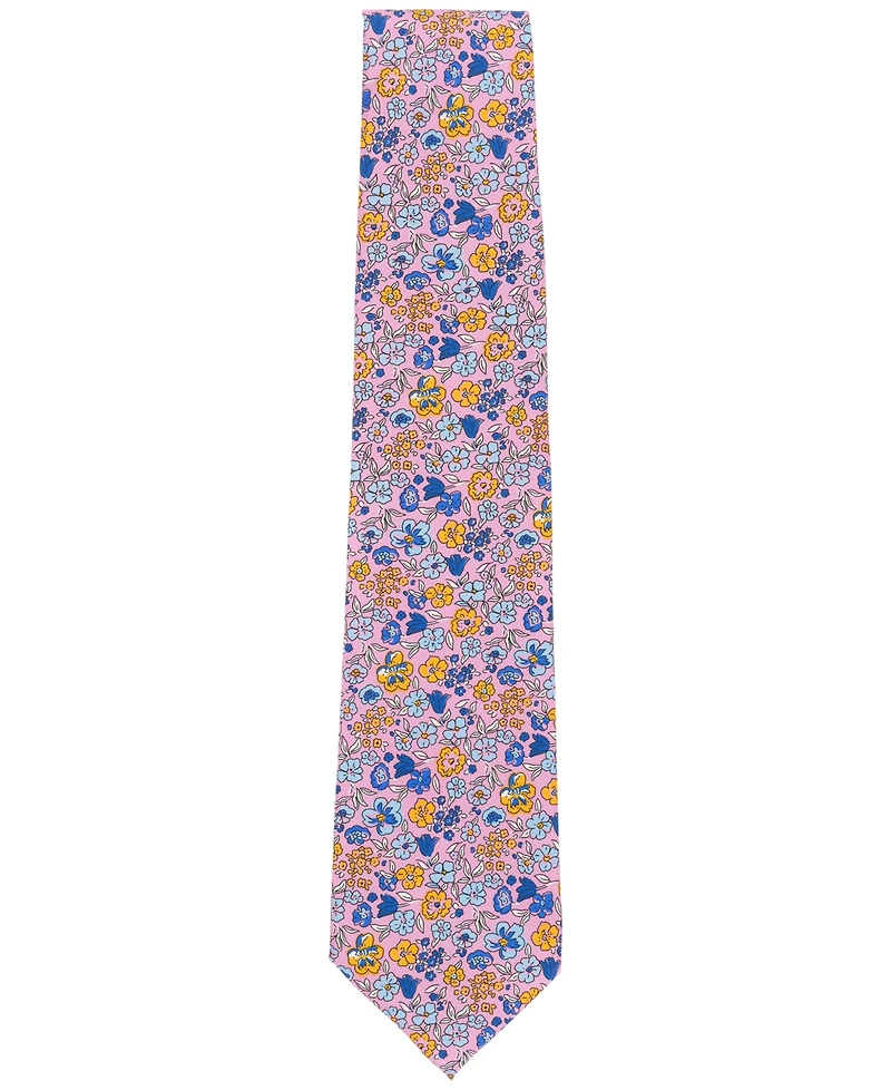 Men's Classic Floral Print Silk Tie