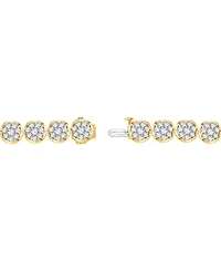 Men's Diamond Cluster Link Tennis Bracelet (5 ct. t.w.) in 10k Gold