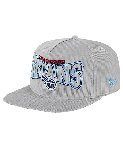 New Era Men's Gray Tennessee Titans Corduroy Golfer Adjustable Hat