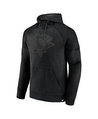 Fanatics Men's Pittsburgh Penguins Black Ice Defender Raglan Pullover Hoodie