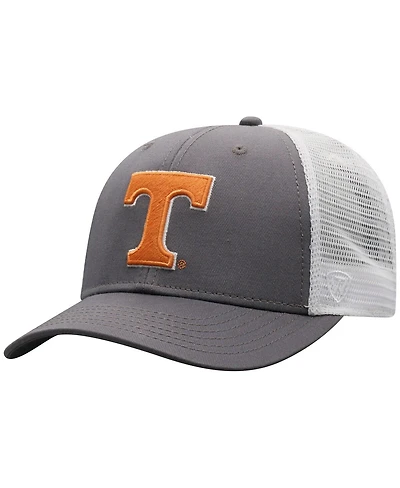 Top of the World Men's Gray/White Tennessee Volunteers Victory Baseline Trucker Adjustable Hat