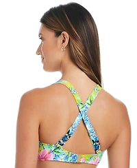Bleu by Rod Beattie Women's Let's Get Away Printed Underwire Bikini Top