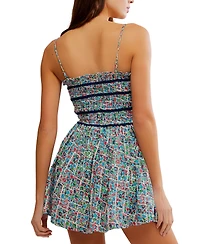 Free People Women's Bali Checked Out Printed Romper