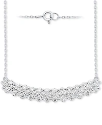 Forever Grown Diamonds Lab Grown Diamond Cluster 18" Necklace (2 ct. t.w.) in Sterling Silver or 14k Gold-Plated Sterling Silver