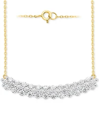 Forever Grown Diamonds Lab Diamond Cluster 18" Necklace (2 ct. t.w.) Sterling Silver or 14k Gold-Plated