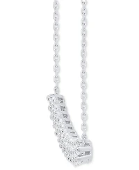 Forever Grown Diamonds Lab Grown Diamond Cluster 18" Necklace (2 ct. t.w.) in Sterling Silver or 14k Gold-Plated Sterling Silver