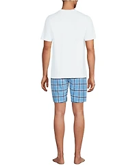 Lands' End Men's Knit Jersey Pajama Shorts Sleep Set