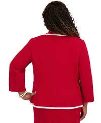 Kasper Women's Tipped Blazer, Regular & Plus Sizes