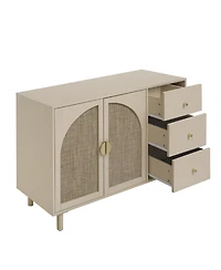 Mondawe 2 Door 3 Drawer Cabinet, Suitable for Bedroom, Living Room, Study