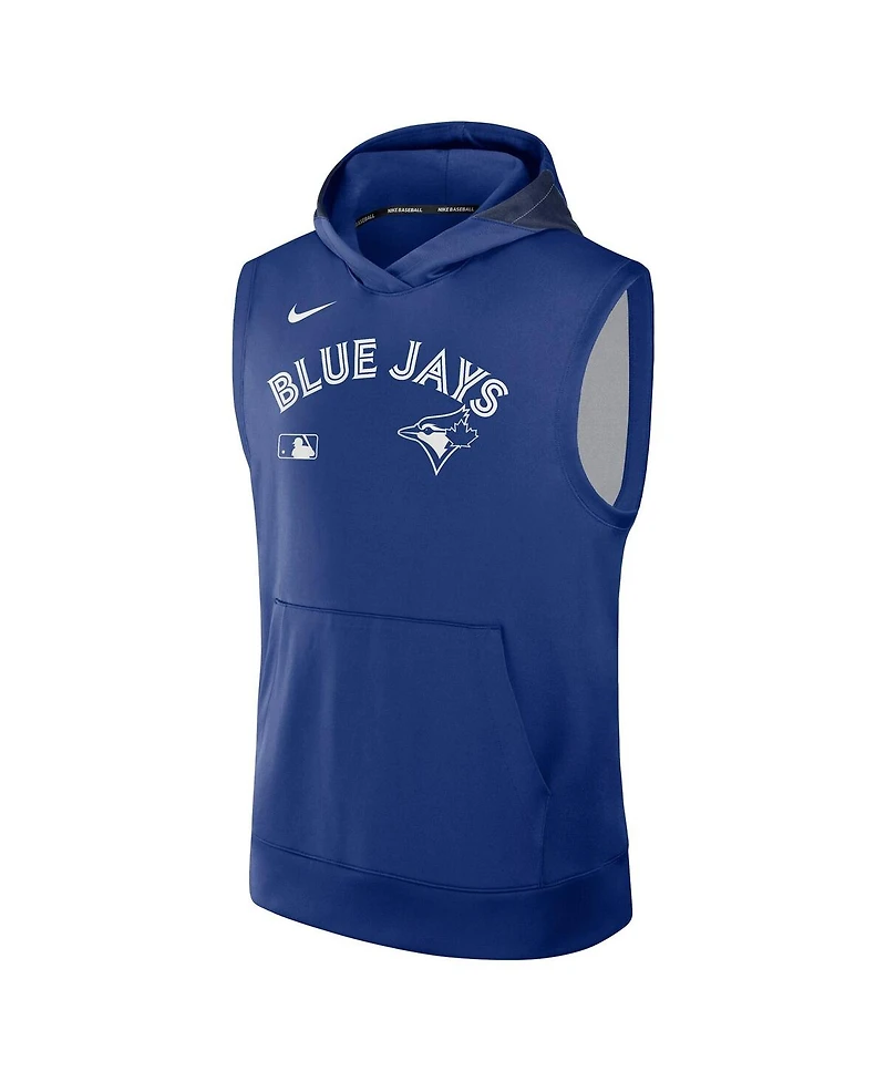 Nike Men's Royal Toronto Blue Jays Authentic Collection Performance Sleeveless Pullover Hoodie