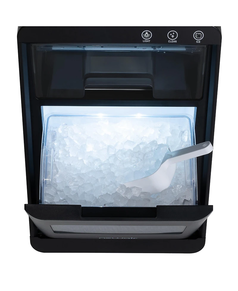 Newair Nugget Ice Maker Countertop, 44 lbs in 24 hours Ice Machine Nugget, Self Cleaning Ice Maker in Black Stainless Steel, Perfect for Home Bar, Kit