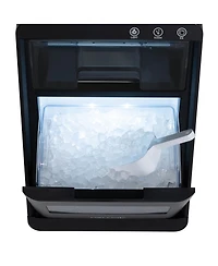 Newair Nugget Ice Maker Countertop, 44 lbs in 24 hours Ice Machine Nugget, Self Cleaning Ice Maker in Black Stainless Steel, Perfect for Home Bar, Kit