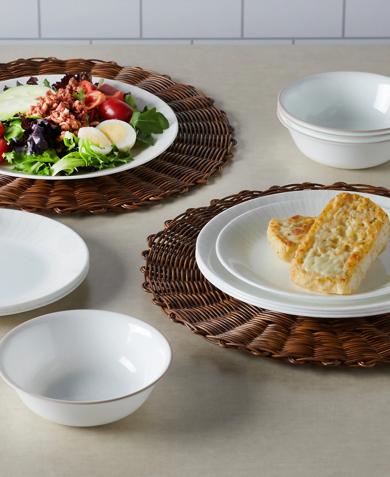 Corelle Hushed Lines 12 Pc. Dinnerware Set, Service for 4