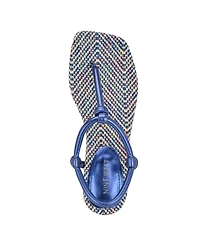 Nine West Women's Nortny Knotted T-Strap Flat sandals