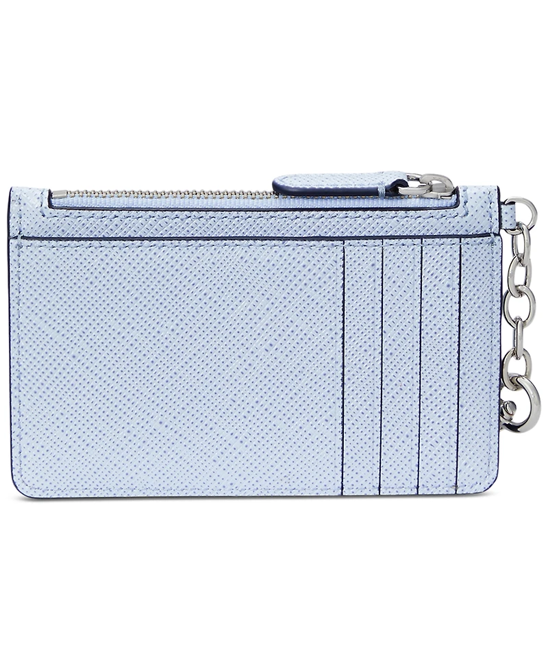 Lauren Ralph Textured Leather Zip Card Case
