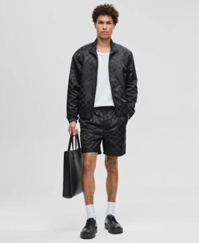 Mode Of One Mens Check Jacquard Relaxed Fit Track Jacket Check Jacquard Regular Fit 6 1 2 Track Shorts Macys Exclusive
