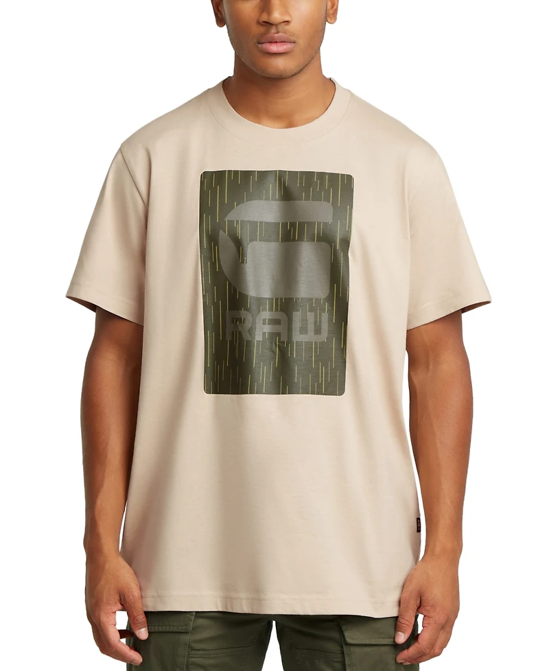 G-Star Raw Men's Relaxed Fit Short Sleeve Burger Box Graphic Crewneck T-Shirt
