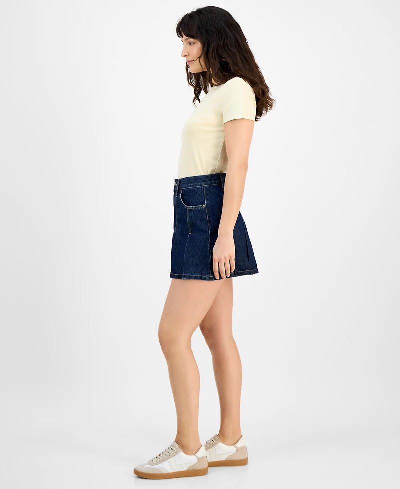 Levi's Women's Pleated Denim Mini Skirt