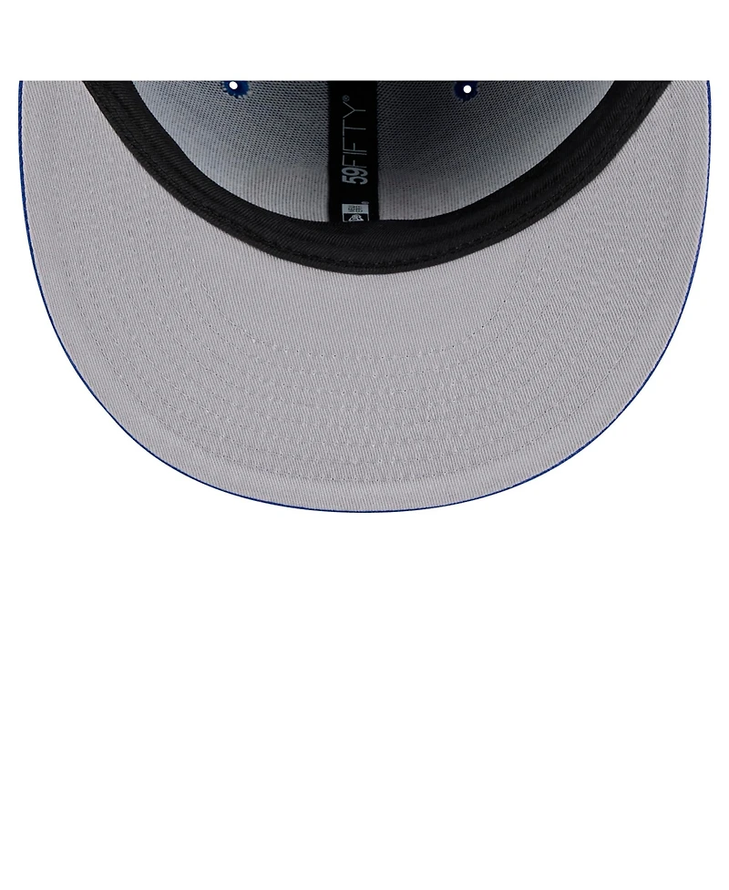 New Era Men's Royal Golden State Warriors Throwback Pennant 59FIFTY Fitted Hat