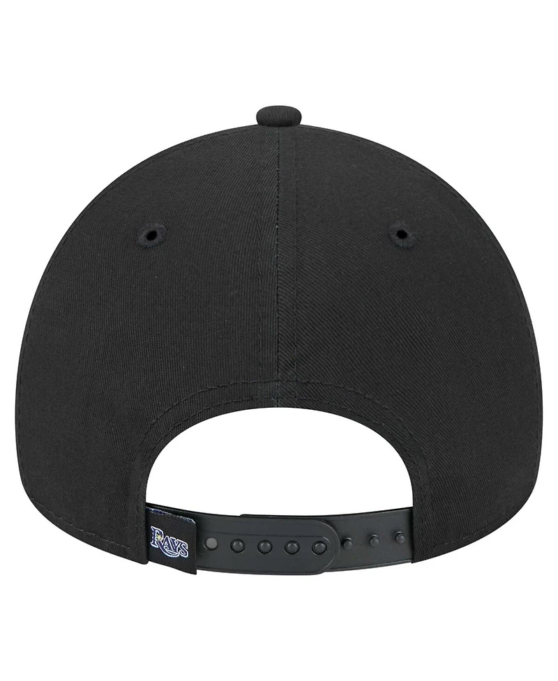 New Era Men's Black Tampa Bay Rays 9FORTY A-Frame Adjustable Hat
