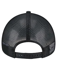 New Era Men's Black Atlanta Braves 9FORTY A-Frame Trucker Adjustable Hat