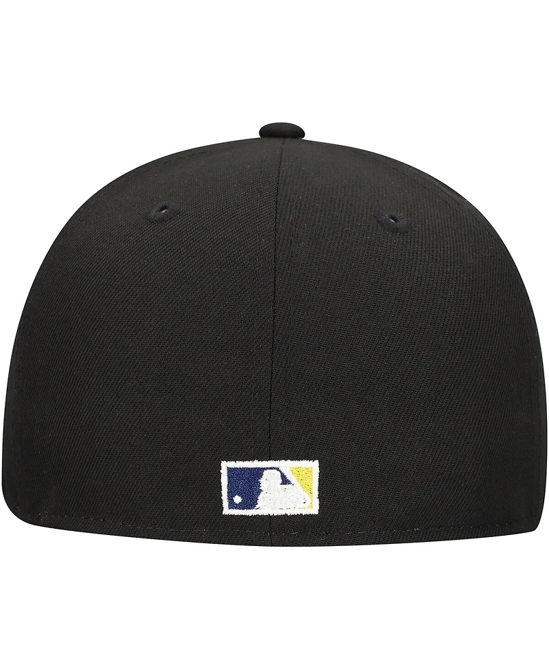 New Era Men's Black Tampa Bay Rays Duo Logo 2.0 59FIFTY Fitted Hat