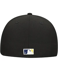 New Era Men's Black Tampa Bay Rays Duo Logo 2.0 59FIFTY Fitted Hat