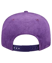 New Era Men's Purple Los Angeles Lakers Throwback Display Corduroy 9FIFTY Snapback Hat