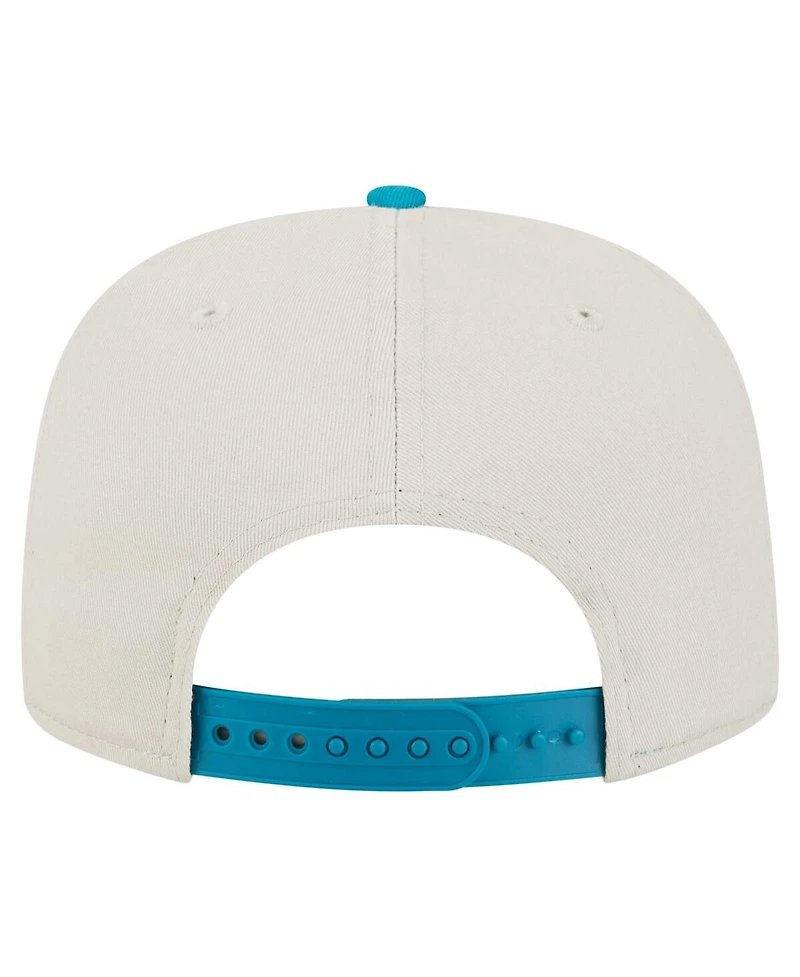 New Era Men's Stone/Teal Jacksonville Jaguars Athletic Golfer Snapback Hat