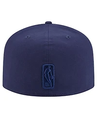 New Era Men's Navy Miami Heat Colorpack A-Frame Pinch Front 59FIFTY Fitted Hat