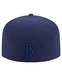 New Era Men's Navy Milwaukee Bucks Colorpack A-Frame Pinch Front 59FIFTY Fitted Hat