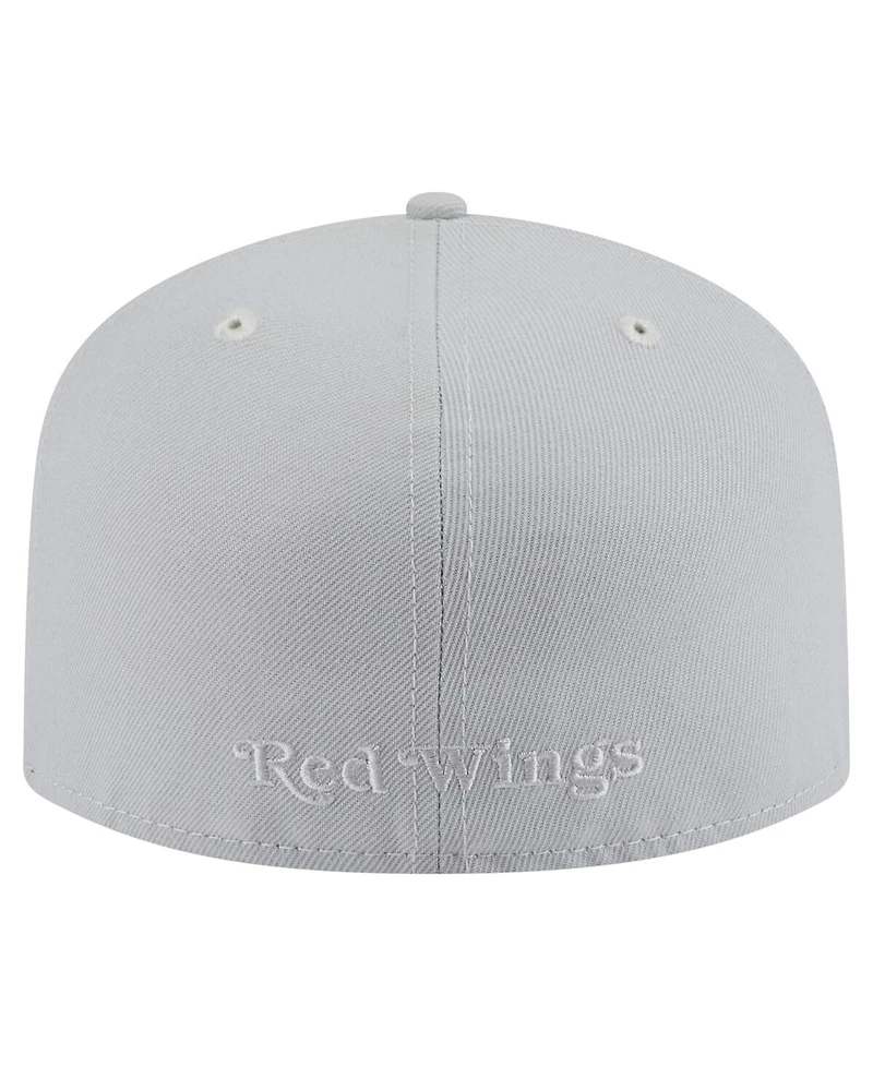 New Era Men's Gray Detroit Red Wings Color Pack A-Frame 59FIFTY Fitted Hat