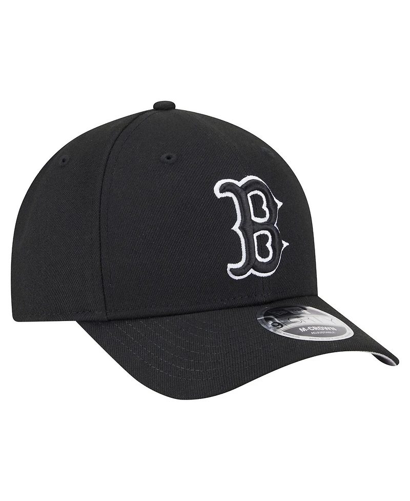 New Era Men's Black Boston Red Sox Player Replica 9FORTY Adjustable Hat
