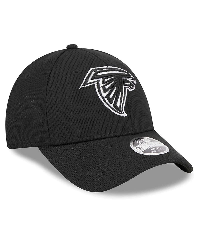 New Era Big Boys and Girls Black Atlanta Falcons Main B-Dub 9FORTY Adjustable Hat