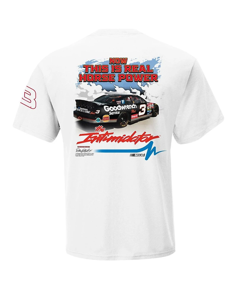 Checkered Flag Sports Men's White Dale Earnhardt Cowboys Engines T-Shirt