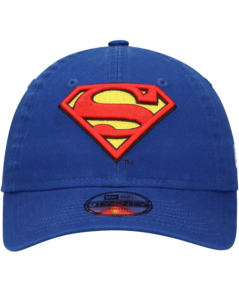 New Era Big Boys and Girls Blue Superman 9TWENTY Adjustable Hat